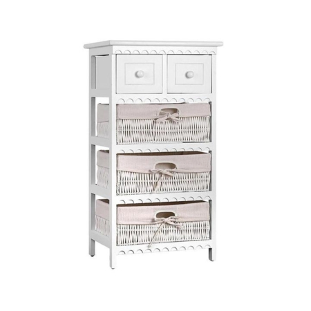 3 Basket Storage Drawers - White