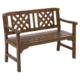 Wooden Garden Bench 2 Seat Patio Furniture Timber Outdoor Lounge Chair Natural