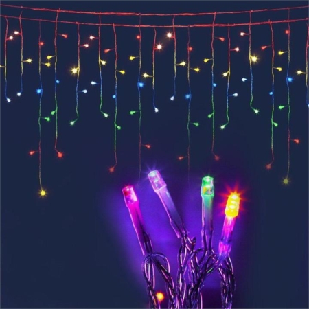 500 LED Solar Powered Christmas Icicle Lights 20M Outdoor Fairy String Party Multicolour