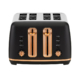 Morphy Richards Ascend Rose Gold 4 Slice Toaster Matte Black