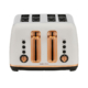 Morphy Richards Ascend Rose Gold 4 Slice Toaster Matte White