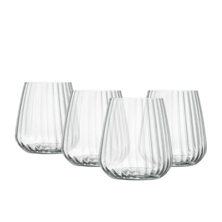 Luigi Bormioli Optica Stemless Wine Glass 450ml Set of 4