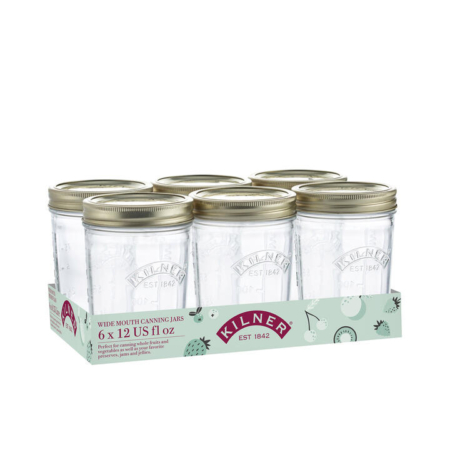 Kilner Wide Mouth Preserve Jar 350ml Set of 6