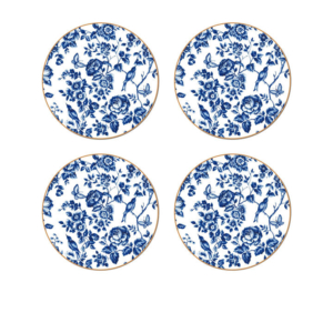 Cinnamon Round Placemat Set of 4 French Rose Toile