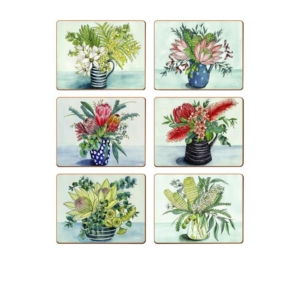 Cinnamon Rectangular Coaster Set of 6 Native Vase