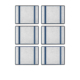 Cinnamon Rectangular Placemat Set of 6 Navy