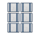 Cinnamon Rectangular Coaster Set of 6 Navy