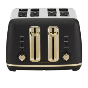 Morphy Richards Ascend Soft Gold 4 Slice Toaster Satin Black