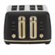 Morphy Richards Ascend Soft Gold 4 Slice Toaster Satin Black