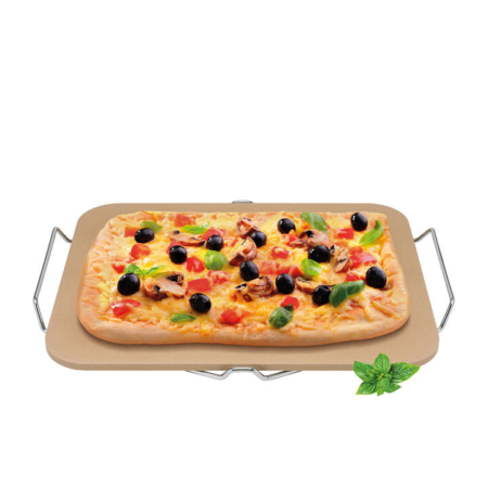 Avanti Rectangular Pizza Stone with Rack 38x30cm