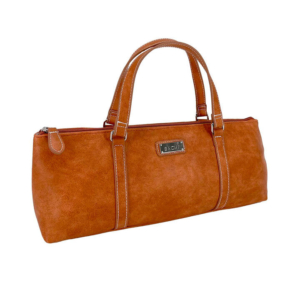 Sachi Insulated Wine Purse Faux Leather Tan