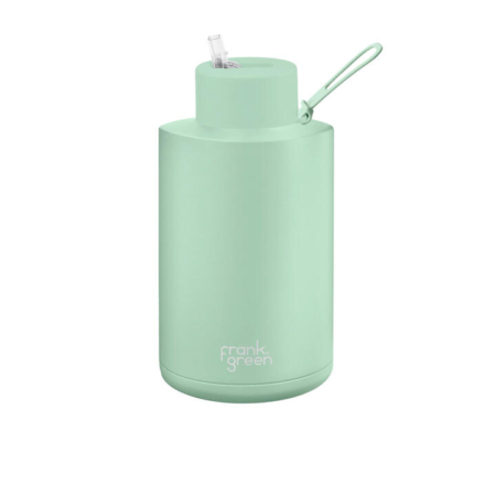 Frank Green Ceramic Reusable Bottle with Straw 2L (68oz) Mint Gelato