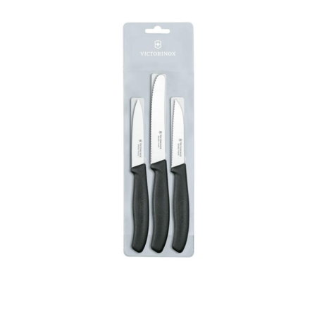 Victorinox Classic 3pc Paring Knife Set Black