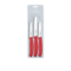 Victorinox Classic 3pc Paring Knife Set Red