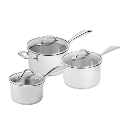 Scanpan STS 3pc Stainless Steel Saucepan Set