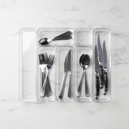 Kitchen Pro Clear Drawer Organiser Set 7pc
