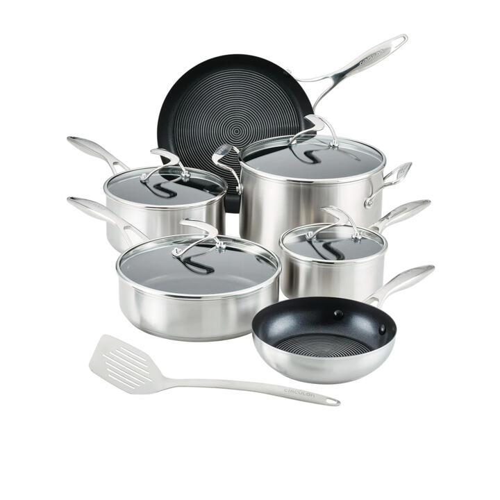 Circulon Steelshield S Series 10pc Stainless Steel Cookware Set w/ Bonus Slotted Turner