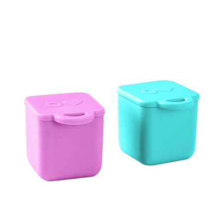 Omie Silicone Dip Container Set of 2 Pink and Teal