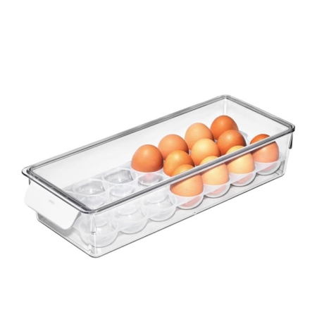 OXO Good Grips Fridge Egg Bin with Removable Tray Clear