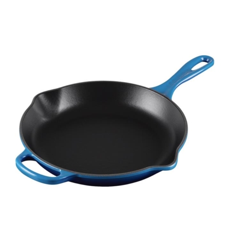 Le Creuset Signature Cast Iron Round Skillet 30cm Azure Blue