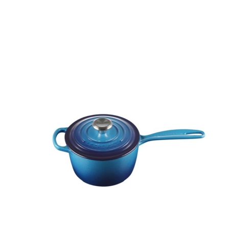 Le Creuset Signature Cast Iron Saucepan 16cm - 1.5L Azure Blue