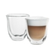 DeLonghi Double Wall Cappuccino Glasses 270ml Set of 2