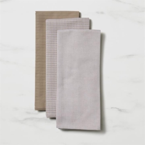 Salisbury & Co Hampstead Tea Towel Set of 3 White/Grey