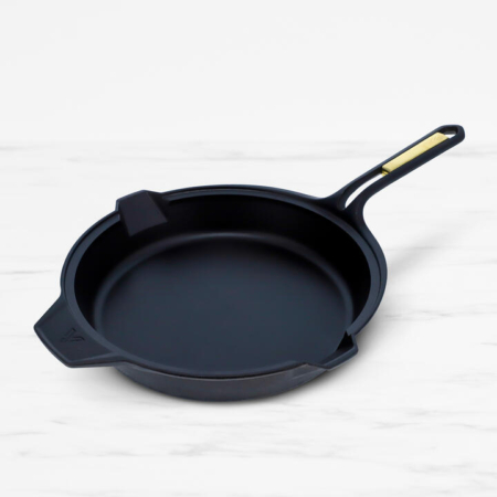 Victoria Signature Soft Seasoned Cast Iron Skillet 30cm Black