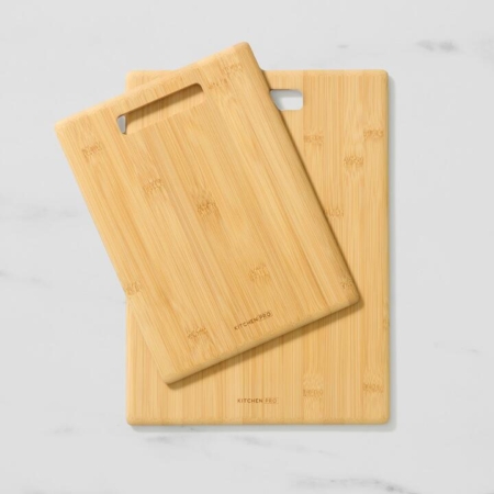 Kitchen Pro Eco Bamboo Cutting Board Set 2pc