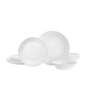 Corelle Vitrelle Dinner Set 18pc Linen Weave