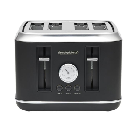 Morphy Richards Boutique Retro Design 4 Slice Toaster Black