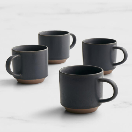 Salisbury & Co Terra Mug 430ml Set of 4 Charcoal