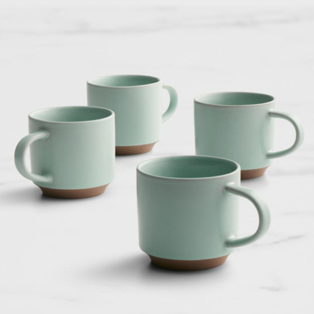 Salisbury & Co Terra Mug 430ml Set of 4 Sage