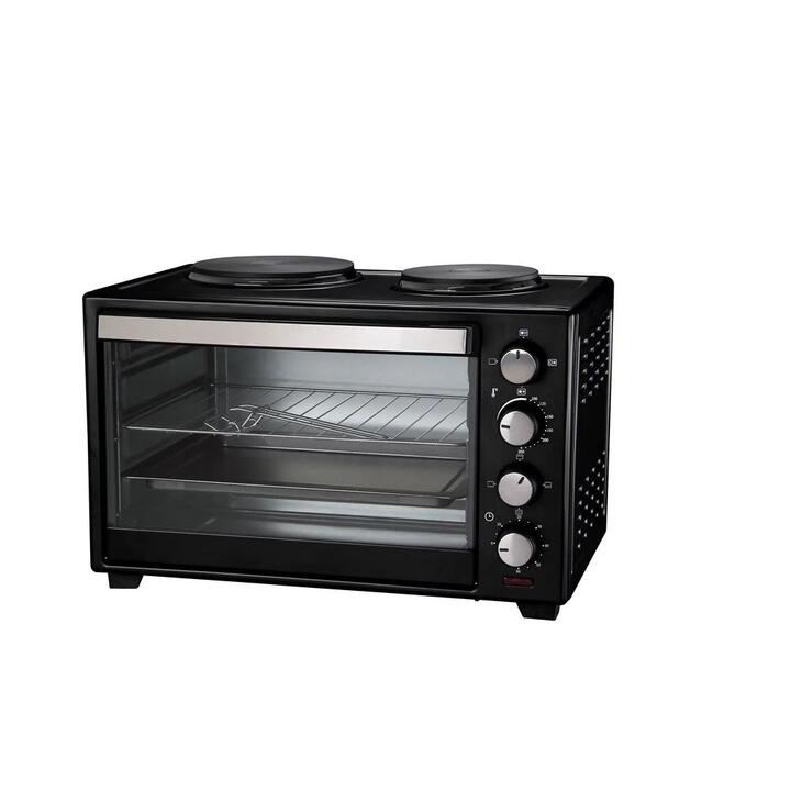Benchtop Oven With Dual Hotplates 30L Size 50.5X36.3X33.1cm by Maxim