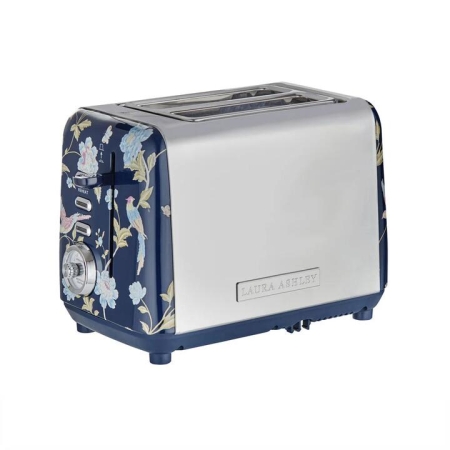 2 Slice Toaster Elveden Size 28.5X16X19.3cm in White by Laura Ashley-White