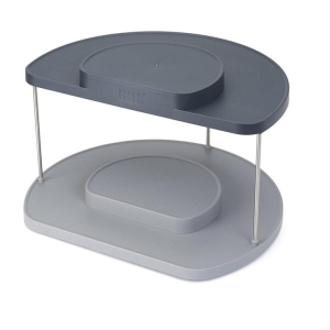 CupboardStore 2 Tiered Rotating Organiser Size 33.6X7.7X28.6cm by Joseph Joseph
