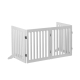 Charlie's Pet Durable Wooden 4 Panel Freestanding Pet Gate Size 204x1.8x61cm in White 100% Mdf by Charlies-White