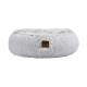 Charlie's Faux Fur Snookie Hooded Cushion Dog Bed Small Size 60x60x15cm in White by Charlies-White/Small