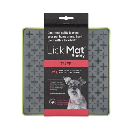 Buddy Tuff Slow Feeder Mat for Dogs Size 20x20cm in Green by Lickimat-Green