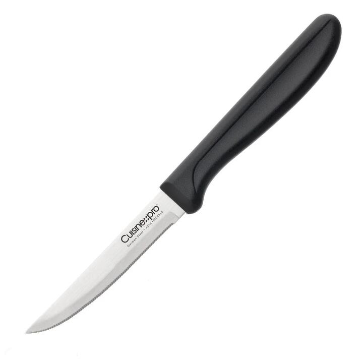 Classic Serrated Paring Knife Size 9cm in Black by Cuisine::pro-Black