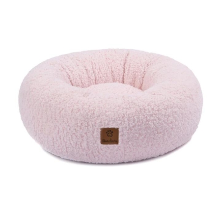 Charlie's Teddy Fleece Round Calming Dog Bed-Large