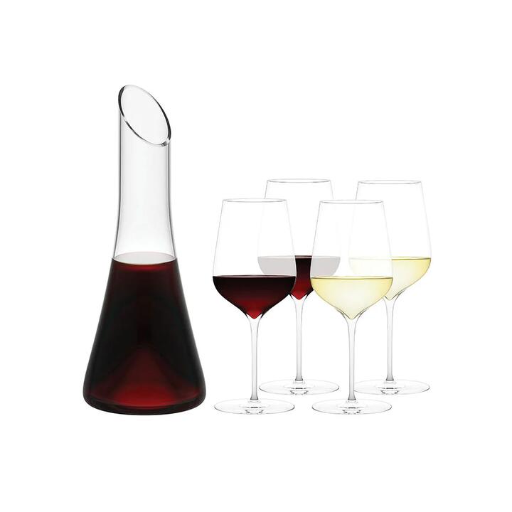 No 1 & Flinders 4 Piece Decanter Gift Set Size 26X40X33cm by Plumm