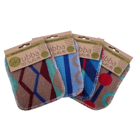 Cotton Dish Scrub Assorted Colour Dispatch Size 12X16.5cm Polyester/Cotton by Skrubba