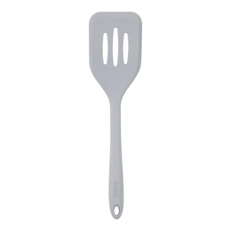 Kolori Silicone Slotted Turner in Black by Scullery-Black