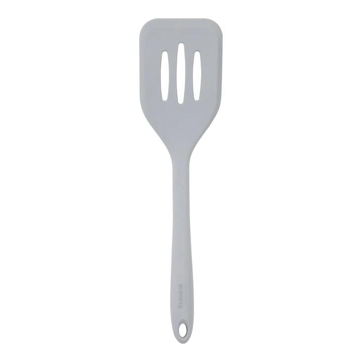 Kolori Silicone Slotted Turner in Black by Scullery-Black