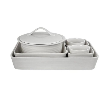Gordon Ramsay Maze 7 Piece Oven Set in White by Royal Doulton-White