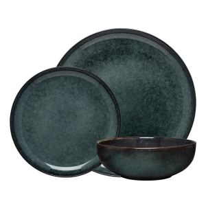 Element 12 Piece Dinner Set Raven Size 26.5X26.5X2.5cm by Ecology