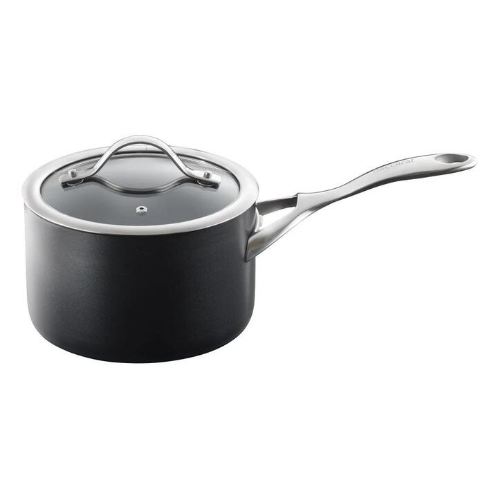iD3 Hard Anodised Saucepan With Lid Size 18X11cm by Baccarat