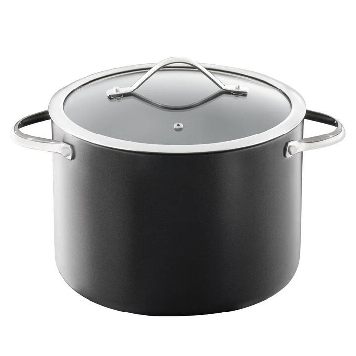 iD3 Hard Anodised Non Stick Stockpot with Lid 24 Size 24X17cm by Baccarat