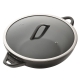 iD3 CS Hard Anodised Non Stick Wok with Lid & Never Hot Handles Size 36cm by Baccarat